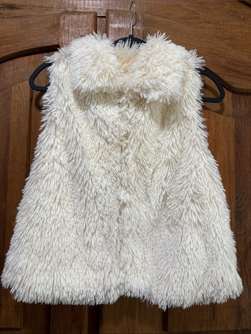 Cato Cream Faux Fur Sleeveless Vest